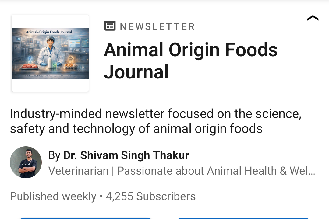 Animal Origin Foods Journal